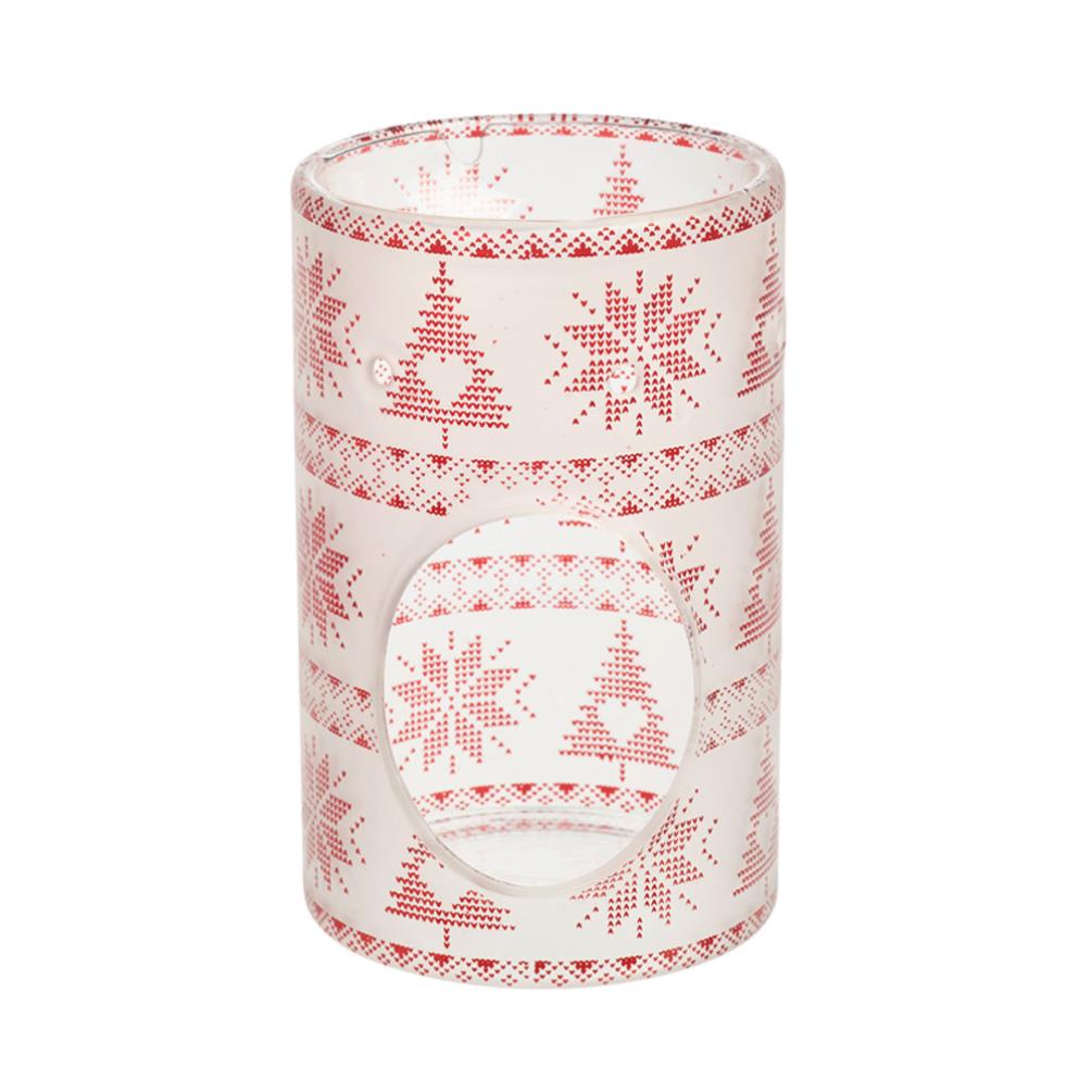 Yankee Candle Red Nordic Frosted Glass Wax Melt Warmer £11.69